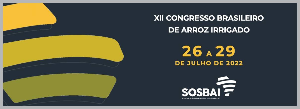 XII Congresso Brasileiro de Arroz Irrigado - Santa Maria - RS